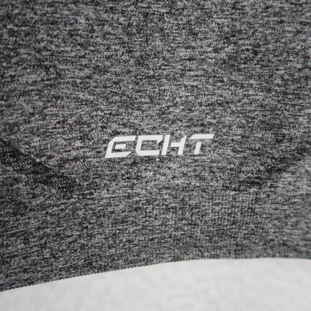 Echt Women's Dark Grey Cropped Long Sleeve Top Sz S Activewear Workout Gym - Picture 4 of 7